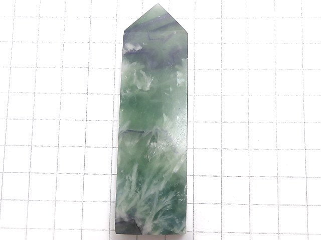 [Video][One of a kind] Angel Feather Fluorite Point (square pillar) 1pc NO.26