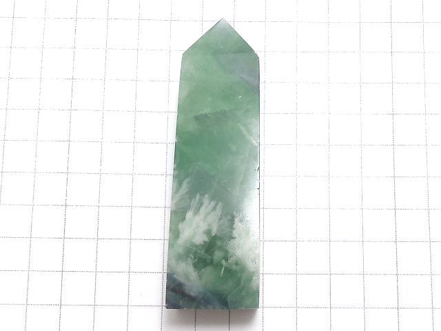 [Video][One of a kind] Angel Feather Fluorite Point (square pillar) 1pc NO.31