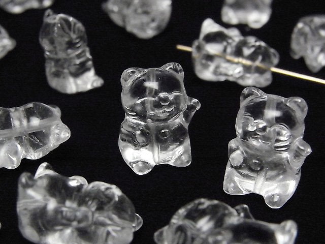 [Video] Crystal AAA- Lucky Cat Shape [Drilled Hole] 17x13mm 1pc