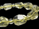 [Video][One of a kind] Libyan Desert Glass Faceted Nugget & Round Bracelet NO.10