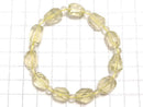 [Video][One of a kind] Libyan Desert Glass Faceted Nugget & Round Bracelet NO.10