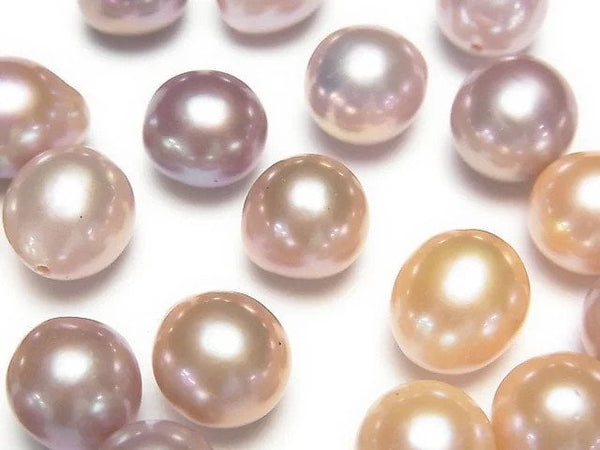 [Video]Fresh Water Pearl AAA Loose stone Potato-Drop 11-14mm [Half Drilled Hole] Natural color Lavender 2pcs