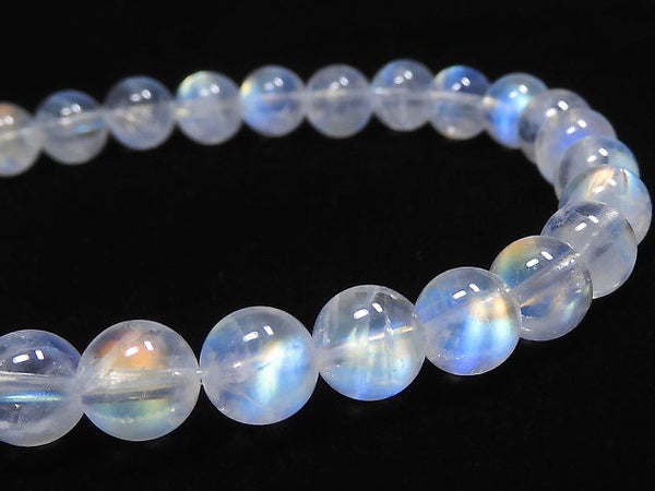 [Video][One of a kind] High Quality Andesine Labradorite AAA Round 6mm Bracelet NO.12