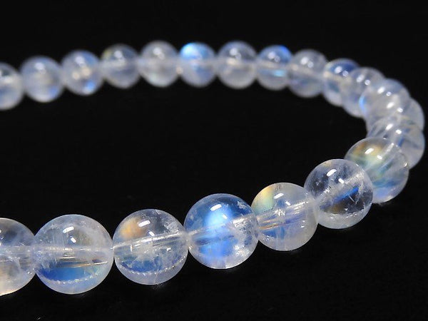 [Video][One of a kind] High Quality Andesine Labradorite AAA Round 6mm Bracelet NO.13