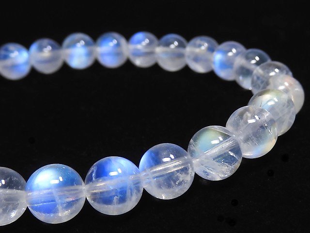 [Video][One of a kind] High Quality Andesine Labradorite AAA Round 6.5mm Bracelet NO.15