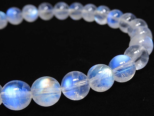 [Video][One of a kind] High Quality Andesine Labradorite AAA Round 6mm Bracelet NO.18