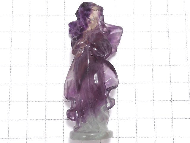 [Video][One of a kind] Multicolor Fluorite Angel NO.109