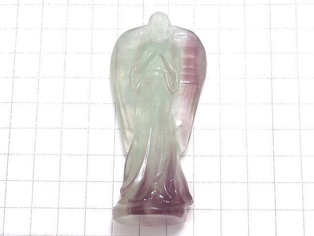 [Video][One of a kind] Multicolor Fluorite Angel NO.210