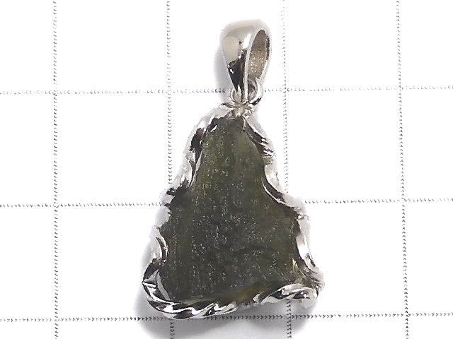 [Video][One of a kind] Moldavite Rough Rock Nugget Pendant Silver925 NO.103