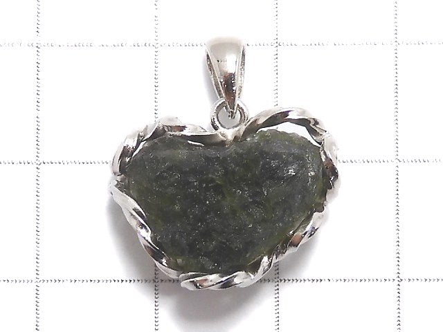 [Video][One of a kind] Moldavite Rough Rock Nugget Pendant Silver925 NO.105