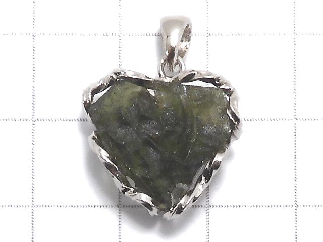 [Video][One of a kind] Moldavite Rough Rock Nugget Pendant Silver925 NO.107