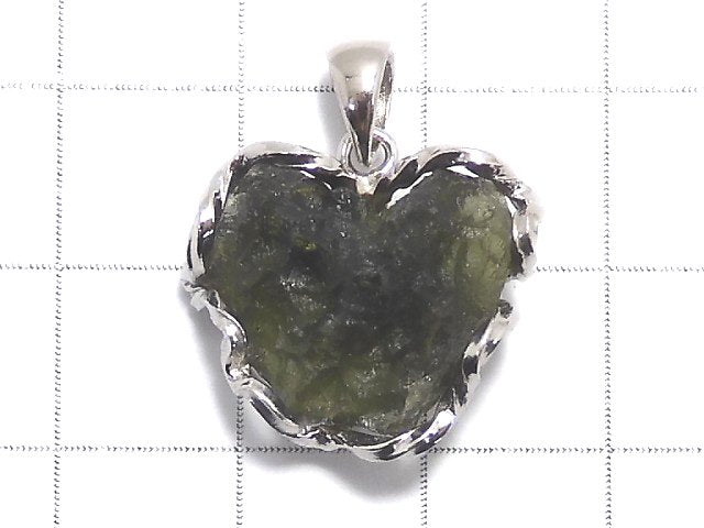 [Video][One of a kind] Moldavite Rough Rock Nugget Pendant Silver925 NO.108