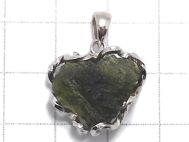 [Video][One of a kind] Moldavite Rough Rock Nugget Pendant Silver925 NO.109
