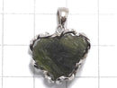 [Video][One of a kind] Moldavite Rough Rock Nugget Pendant Silver925 NO.109