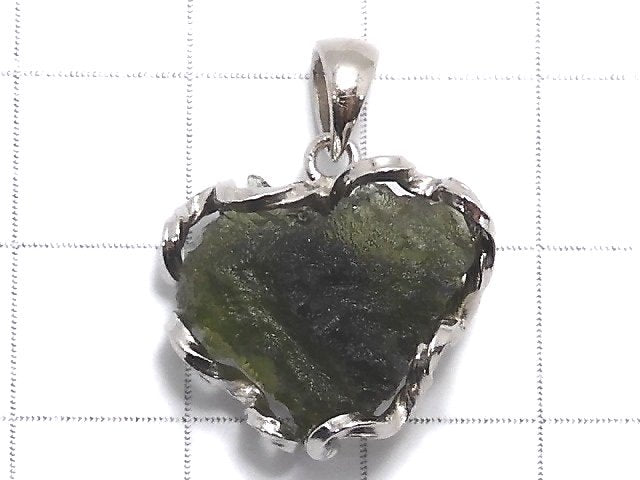 [Video][One of a kind] Moldavite Rough Rock Nugget Pendant Silver925 NO.109