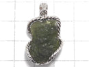 [Video][One of a kind] Moldavite Rough Rock Nugget Pendant Silver925 NO.1