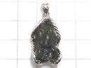[Video][One of a kind] Moldavite Rough Rock Nugget Pendant Silver925 NO.3