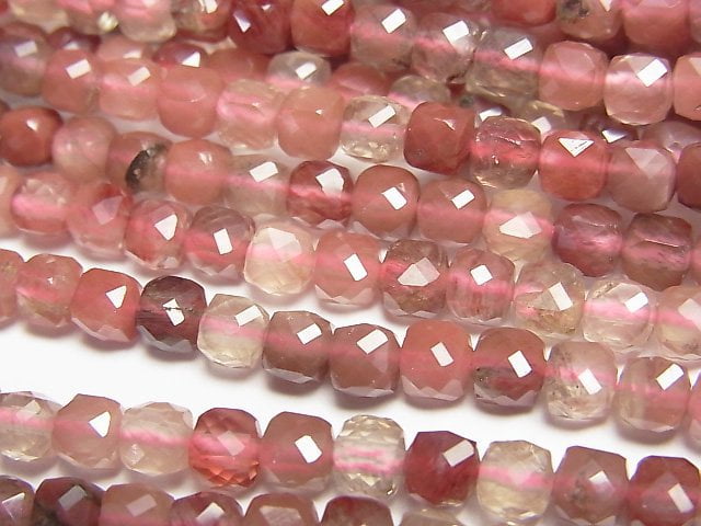 [Video]High Quality! Andesine AA+ Cube Shape 4x4x4mm 1strand beads (aprx.15inch/37cm)