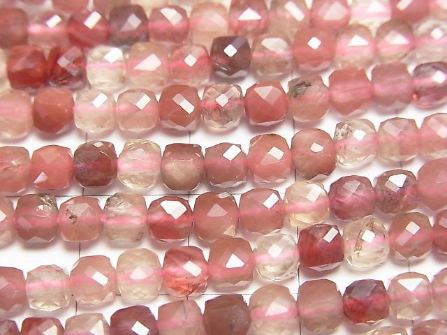 [Video]High Quality! Andesine AA+ Cube Shape 4x4x4mm 1strand beads (aprx.15inch/37cm)