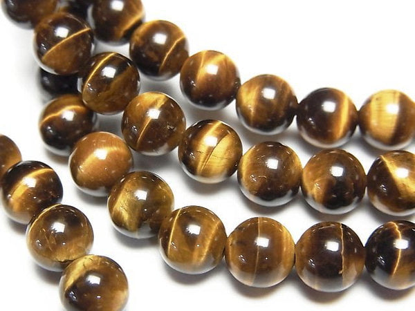 [Video] Yellow Tiger's Eye AAA Round 6mm Bracelet