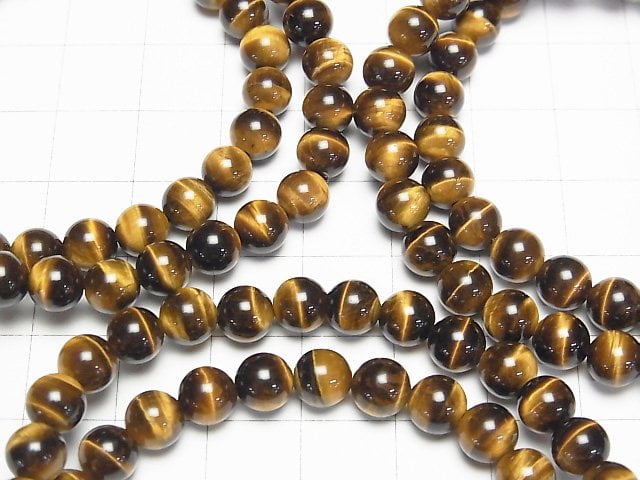 [Video] Yellow Tiger's Eye AAA Round 6mm Bracelet