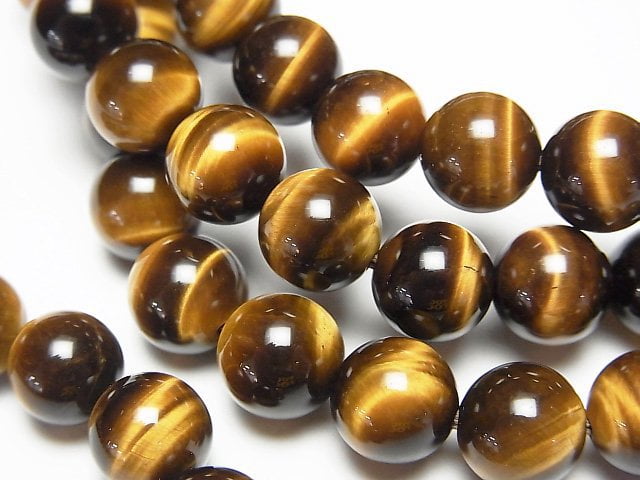 [Video] Yellow Tiger's Eye AAA Round 8mm Bracelet