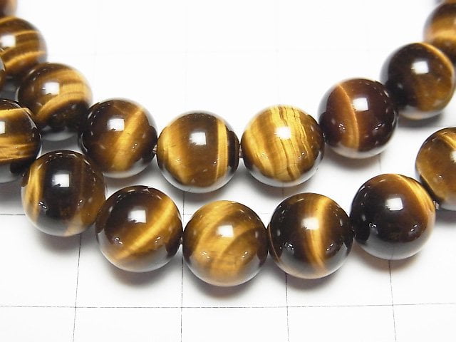 [Video] Yellow Tiger's Eye AAA Round 8mm Bracelet