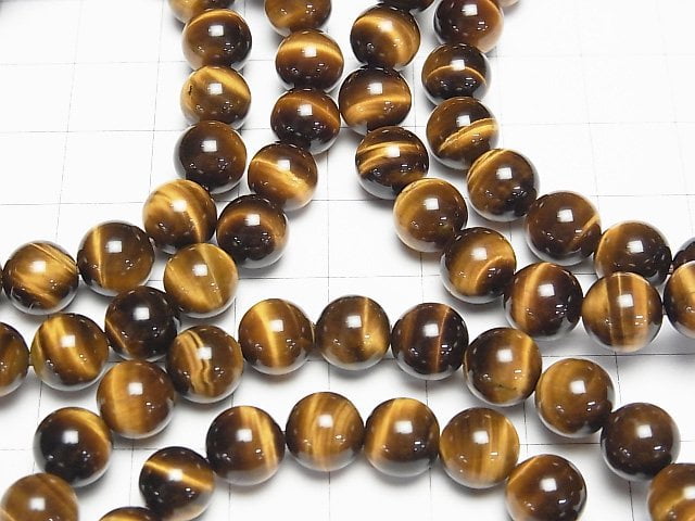 [Video] Yellow Tiger's Eye AAA Round 8mm Bracelet