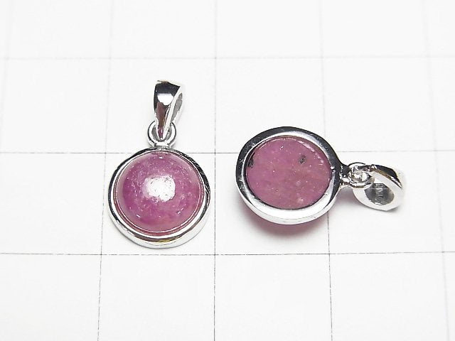 [Video]Ruby AA++ Round Pendant 10x10mm Silver925 1pc