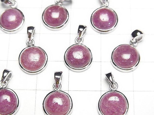 [Video]Ruby AA++ Round Pendant 10x10mm Silver925 1pc