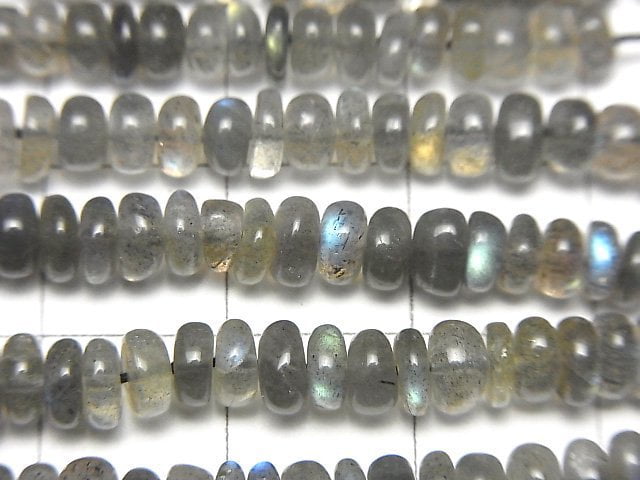 [Video]High Quality Labradorite AA++ Roundel 1strand beads (aprx.15inch/38cm)