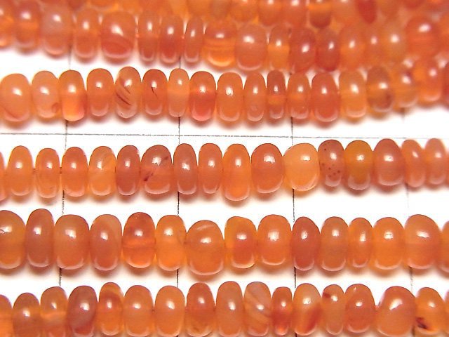 [Video] Carnelian AAA Roundel 1strand beads (aprx.15inch/38cm)