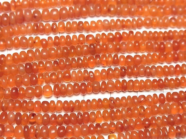 [Video] Carnelian AAA Roundel 1strand beads (aprx.15inch/38cm)