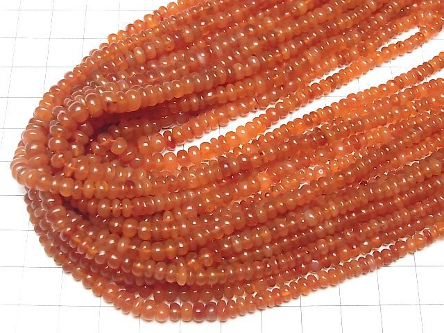 [Video] Carnelian AAA Roundel 1strand beads (aprx.15inch/38cm)