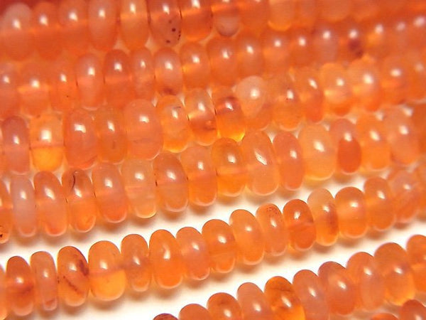 [Video] Carnelian AAA Roundel [Light color] 1 strand beads (aprx.15inch/38cm)