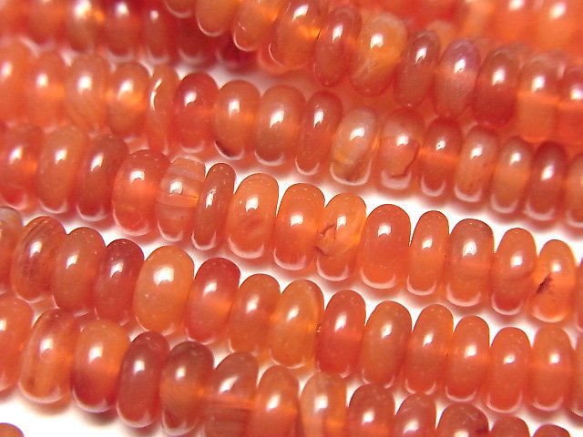 [Video] Carnelian AAA Roundel [Dark color] 1 strand beads (aprx.15inch/38cm)