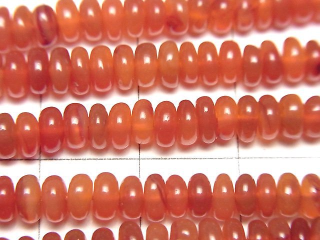 [Video] Carnelian AAA Roundel [Dark color] 1 strand beads (aprx.15inch/38cm)