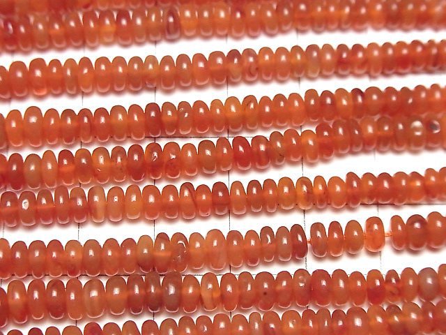 [Video] Carnelian AAA Roundel [Dark color] 1 strand beads (aprx.15inch/38cm)