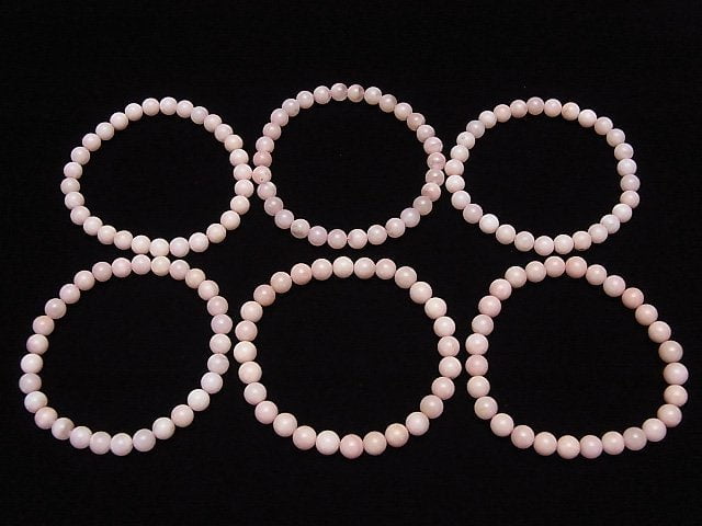 [Video] Pink Opal AA++ Round 6mm Bracelet