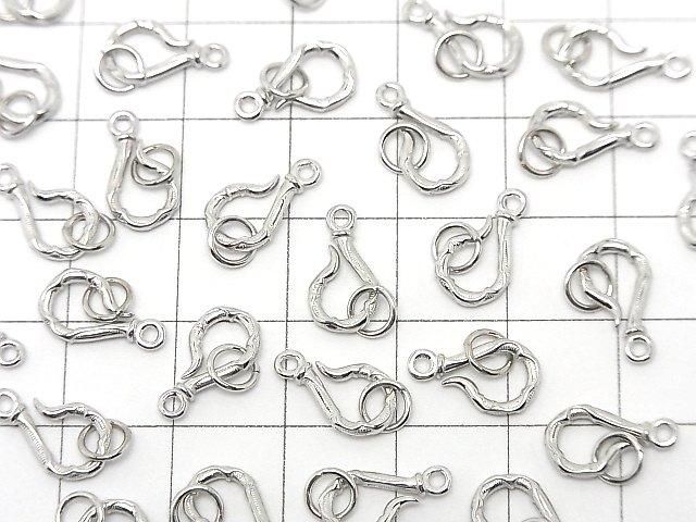 U Hook Rhodium Plated 1pc with Silver925 Jump Ring