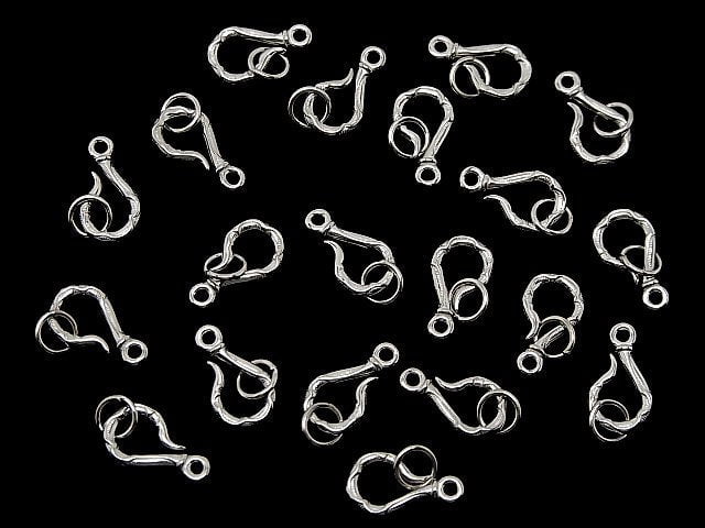 Silver925 U Hook with Jump Ring Rhodium Plated 1pc