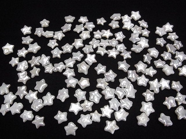 [Video] Fresh Water Pearl AA+ Loose stone Star 10-12mm White 5pcs