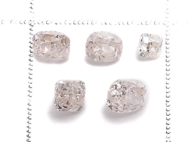 [Video][One of a kind] Unheated Pink Diamond Loose stone Faceted 5pcs Set NO.3