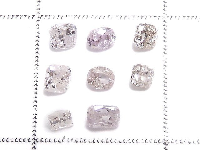 [Video][One of a kind] Unheated Pink Diamond Loose stone Faceted 8pcs Set NO.5