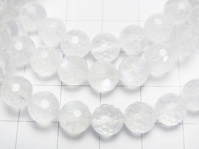 [Video]High Quality! Royal Blue Moonstone AA++ 128 Faceted Round 8mm Bracelet
