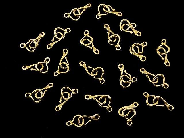 Silver 925 Hook & Connector 18KGP 1 Pair