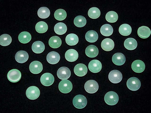 [Video] Chrysoprase AAA- Round Cabochon 8x8mm 1pc