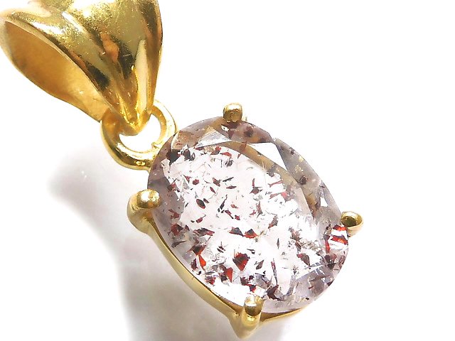 [Video][One of a kind] Elestial Quartz AAA- Pendant 18KGP NO.111