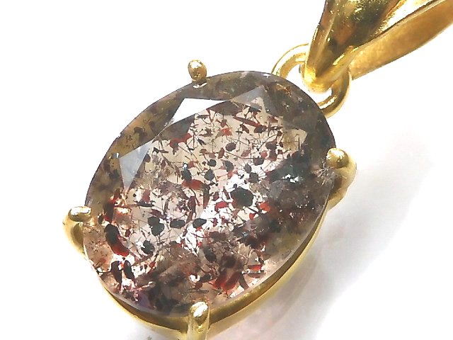 [Video][One of a kind] Elestial Quartz AAA- Pendant 18KGP NO.117