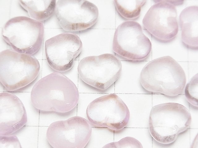 [Video] High Quality Morganite AAA- Half Drilled Hole Heart Size Mix 3pcs